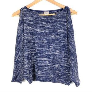 POSTMARK Malu dolman top XS blue cold shoulder